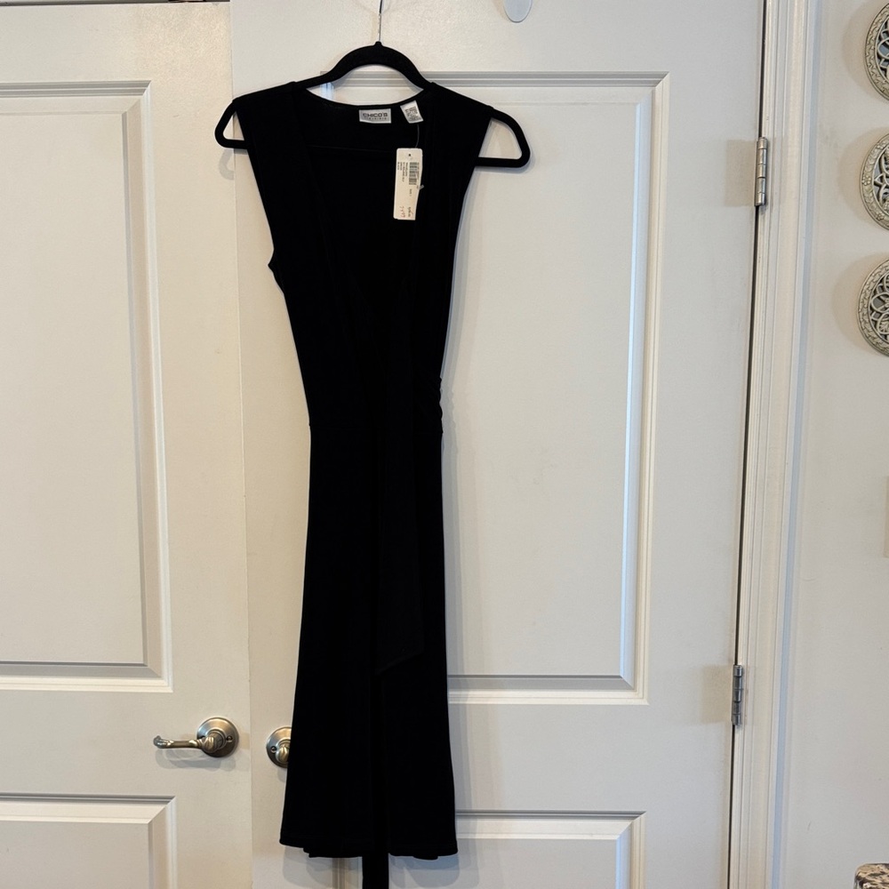 Chico's Elegant Black Midi Dress